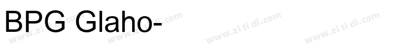 BPG Glaho字体转换